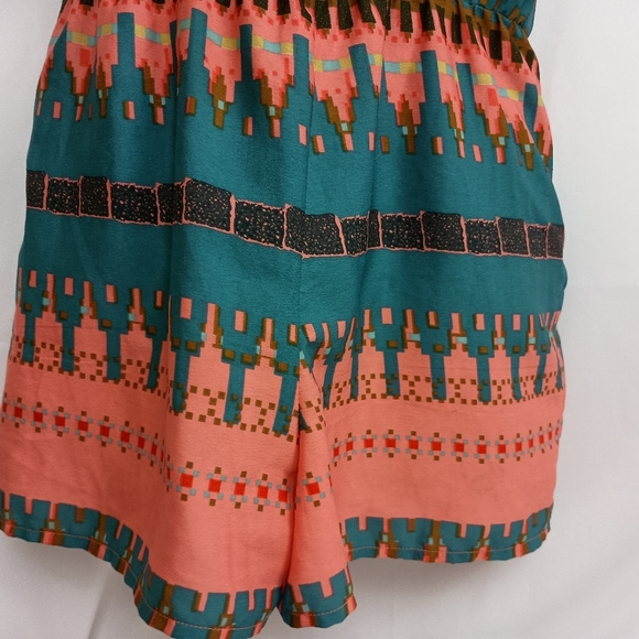 ZARA Colorful Patterned Patchwork Sleeveless Romper (#514) - Picture 7 of 7
